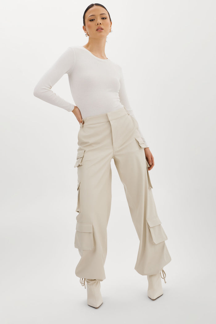 Lamarque BOBBI | Pantalon Cargo En Similicuir