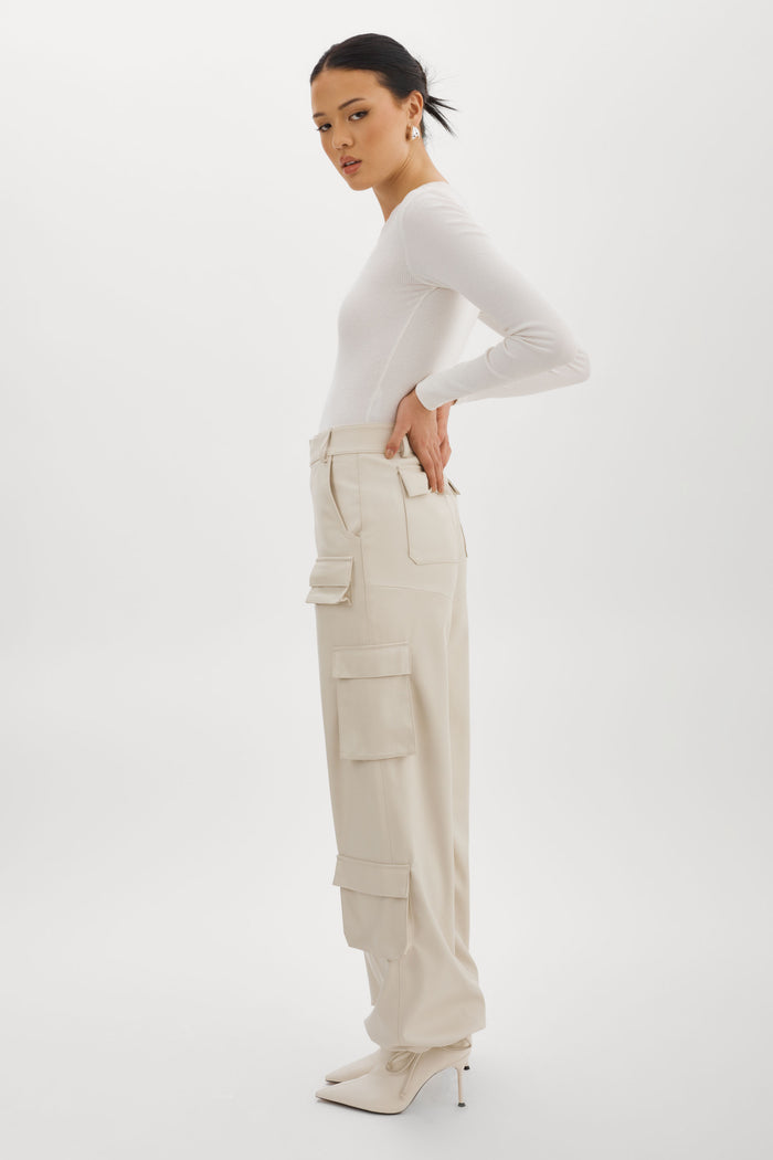 Lamarque BOBBI | Pantalon Cargo En Similicuir