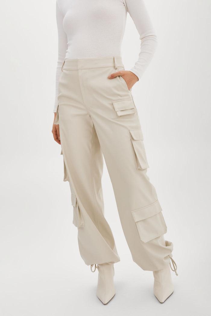Lamarque BOBBI | Pantalon cargo en similicuir