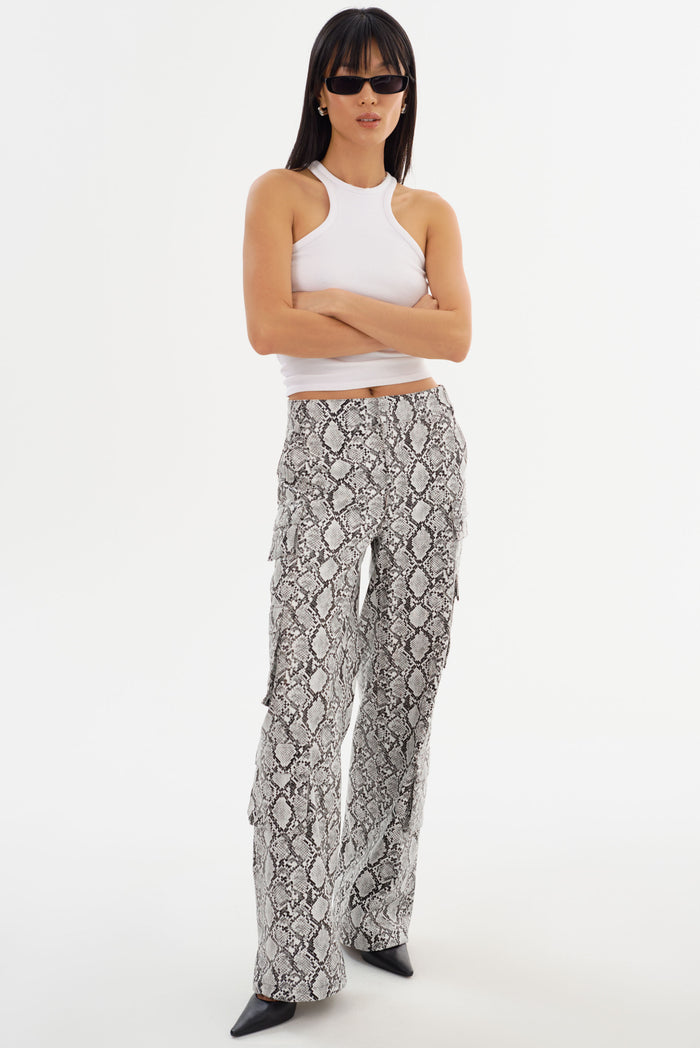 Lamarque BOBBI | Pantalon cargo en similicuir
