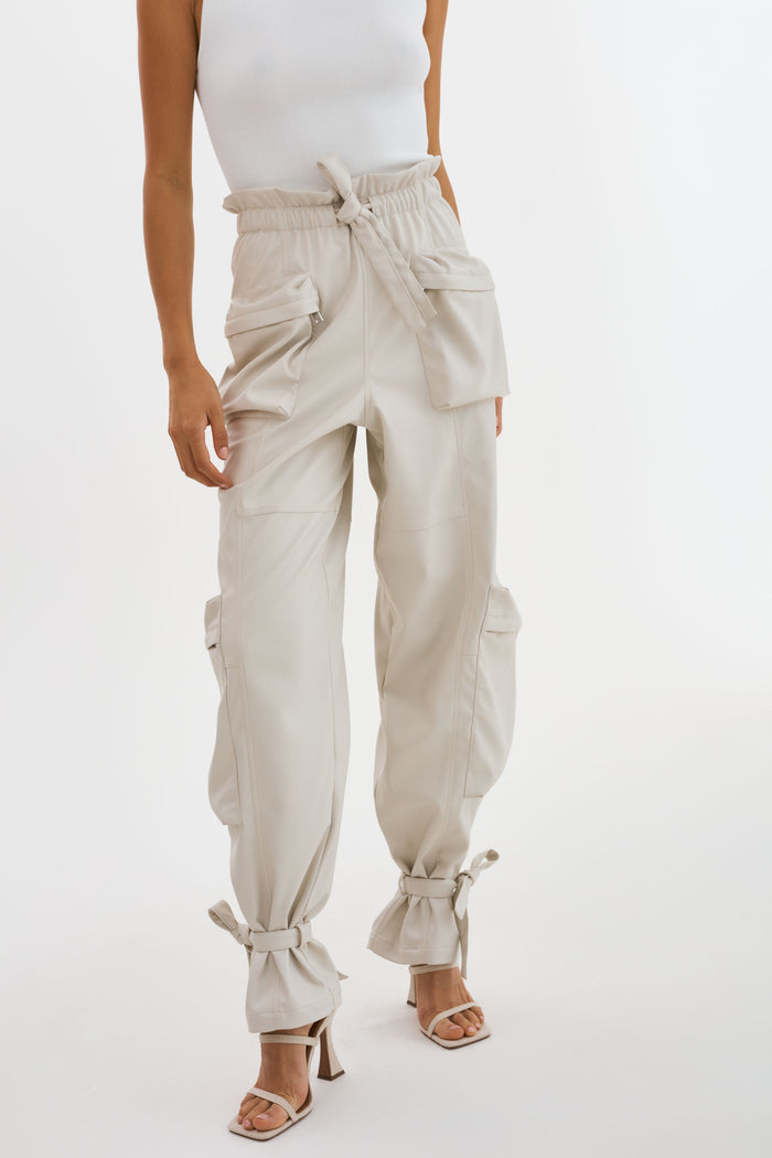 Lamarque BRAXTON | Pantalon Cargo En Simili Cuir