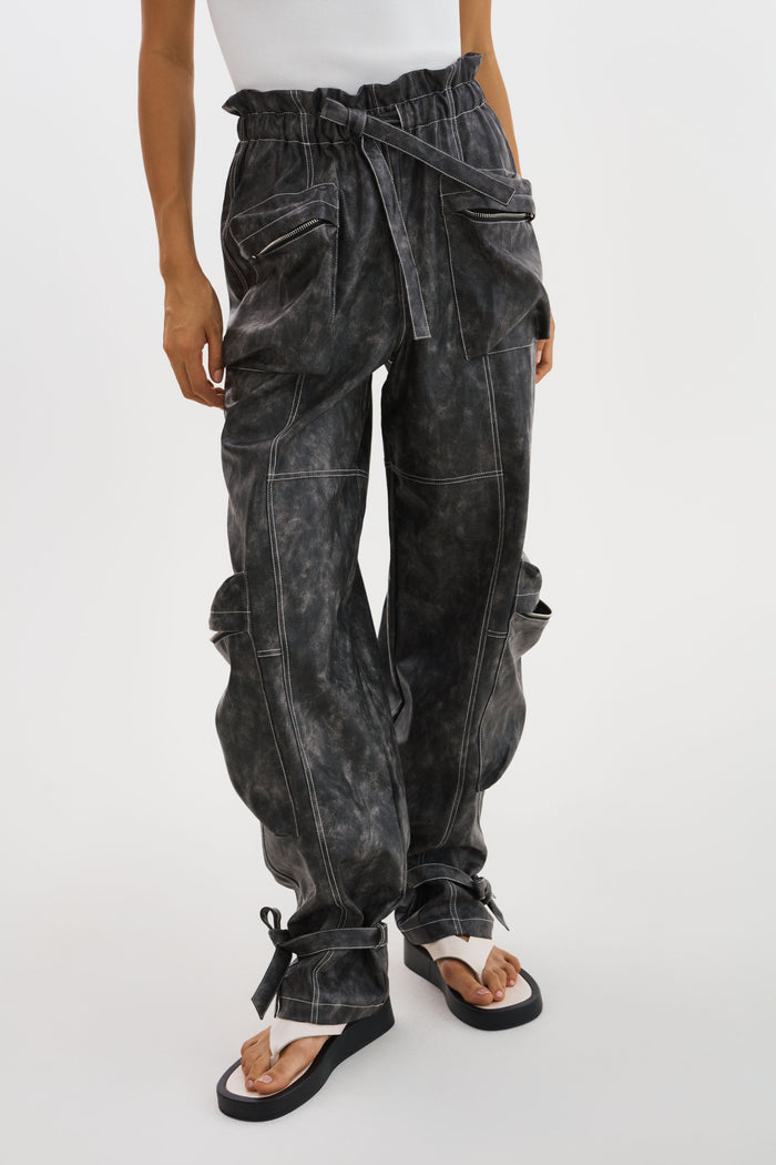 Lamarque BRAXTON | Pantalon Cargo En Simili Cuir