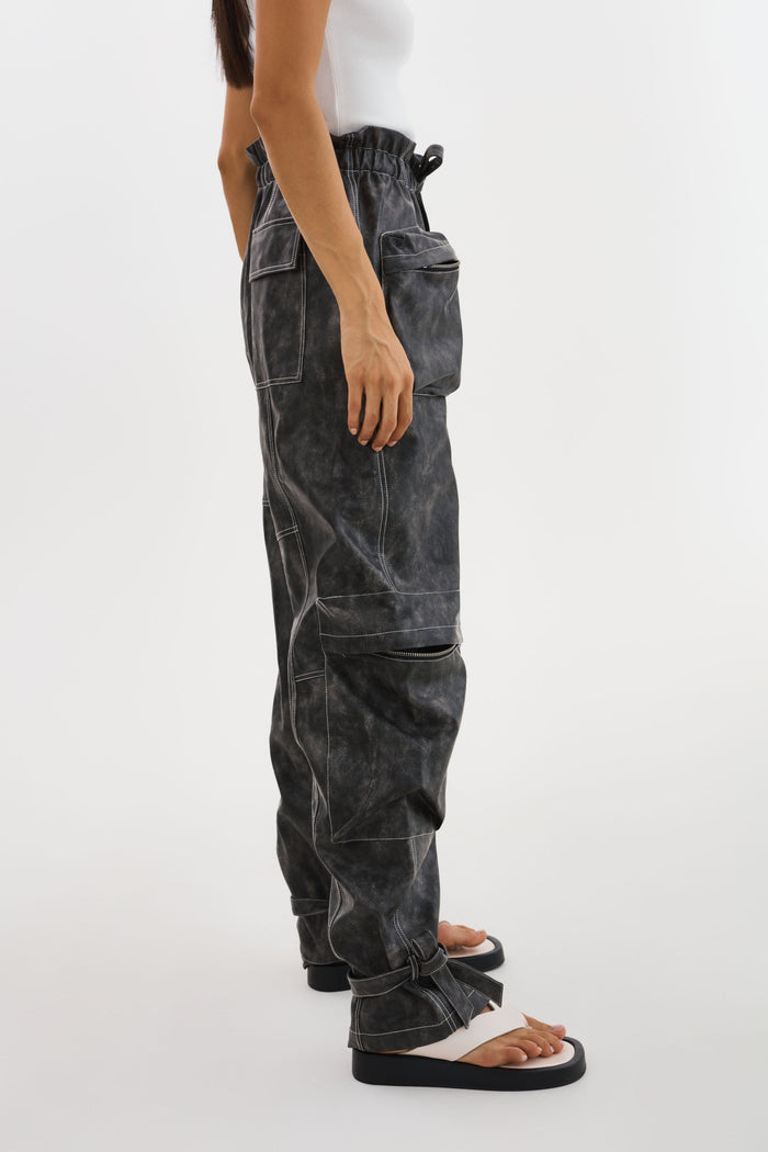 Lamarque BRAXTON | Pantalon Cargo En Simili Cuir
