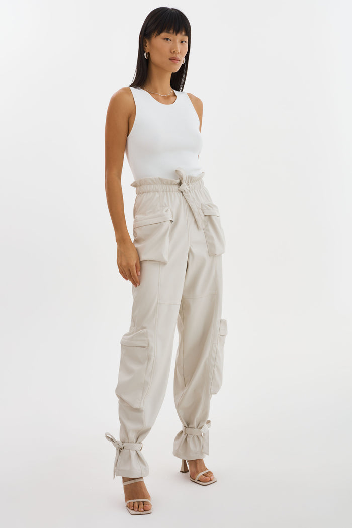 Lamarque BRAXTON | Pantalon cargo en simili cuir