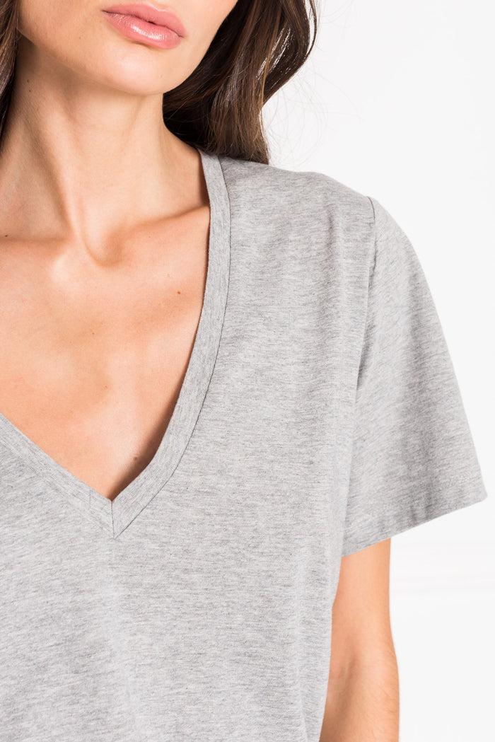 Lamarque CECILIA T-shirt Décolleté Plongeant Gris