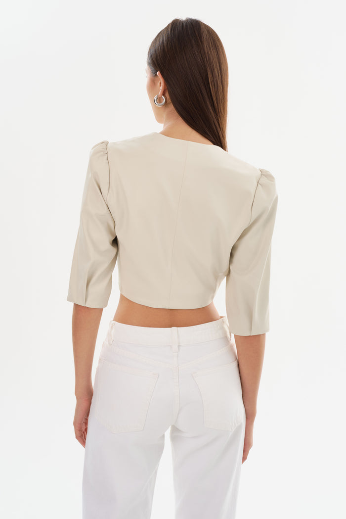 Lamarque CHANA | Crop Top En Blanc Cassé