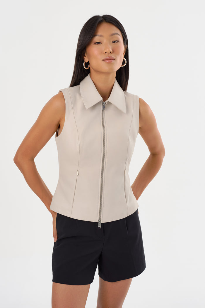 Lamarque CHARLIE | Gilet Minimaliste En Cuir