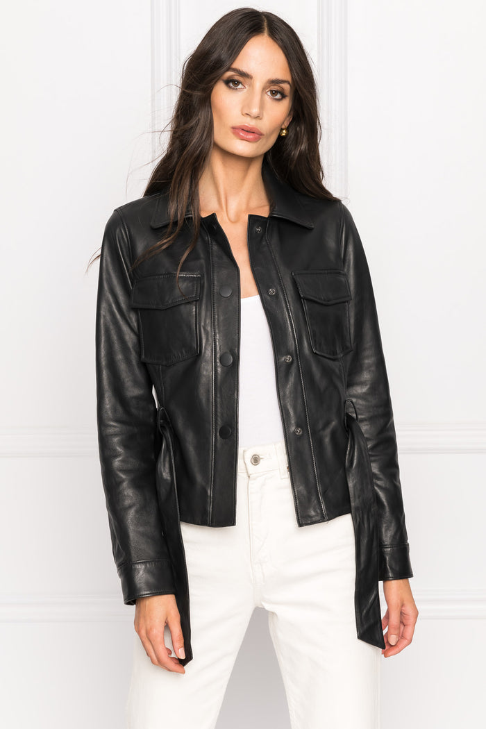 Lamarque CHERICE Veste En Cuir Noir