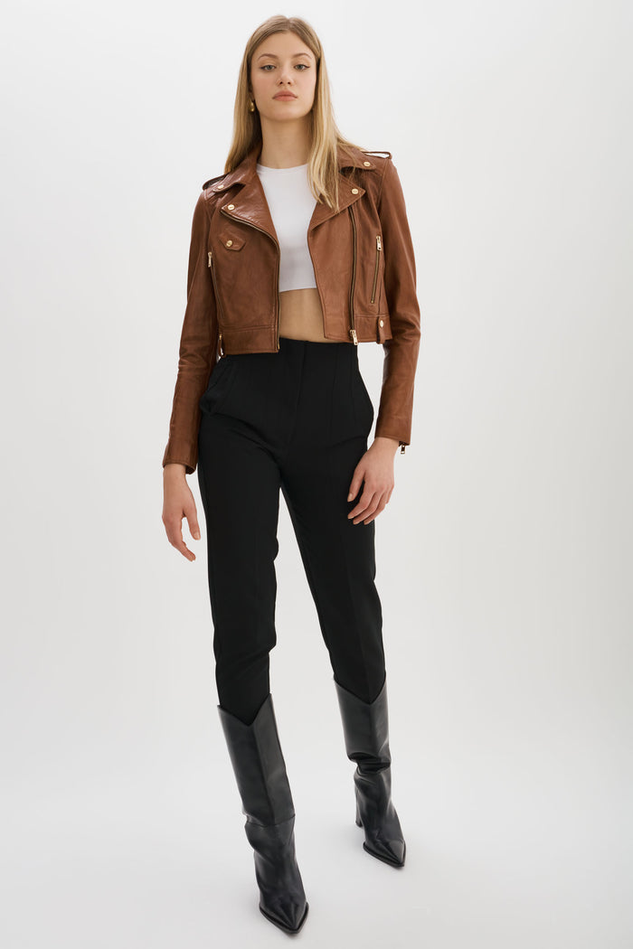Lamarque CIARA OR | Veste Motard Courte En Cuir