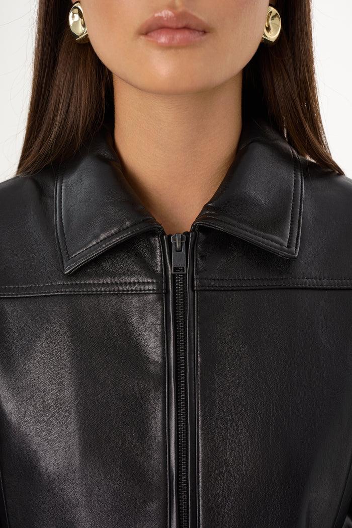Lamarque DAMIANA | Veste Carré En Cuir Recyclé