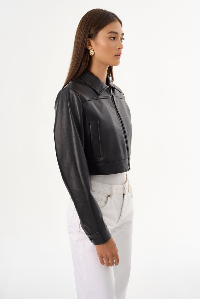 Lamarque DAMIANA | Veste Carré En Cuir Recyclé