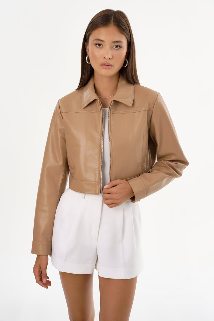 Lamarque DAMIANA | Veste Carré En Cuir Recyclé