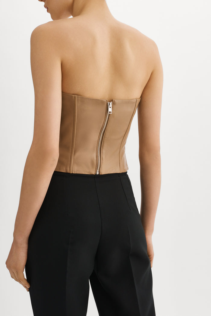 Lamarque DAVINA | Bustier En Cuir Sesame