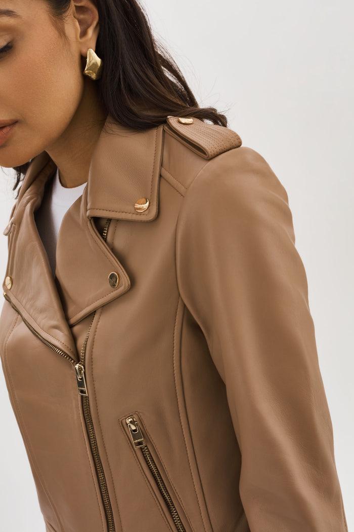 Lamarque DONNA OR | Veste Moto Signature En Cuir