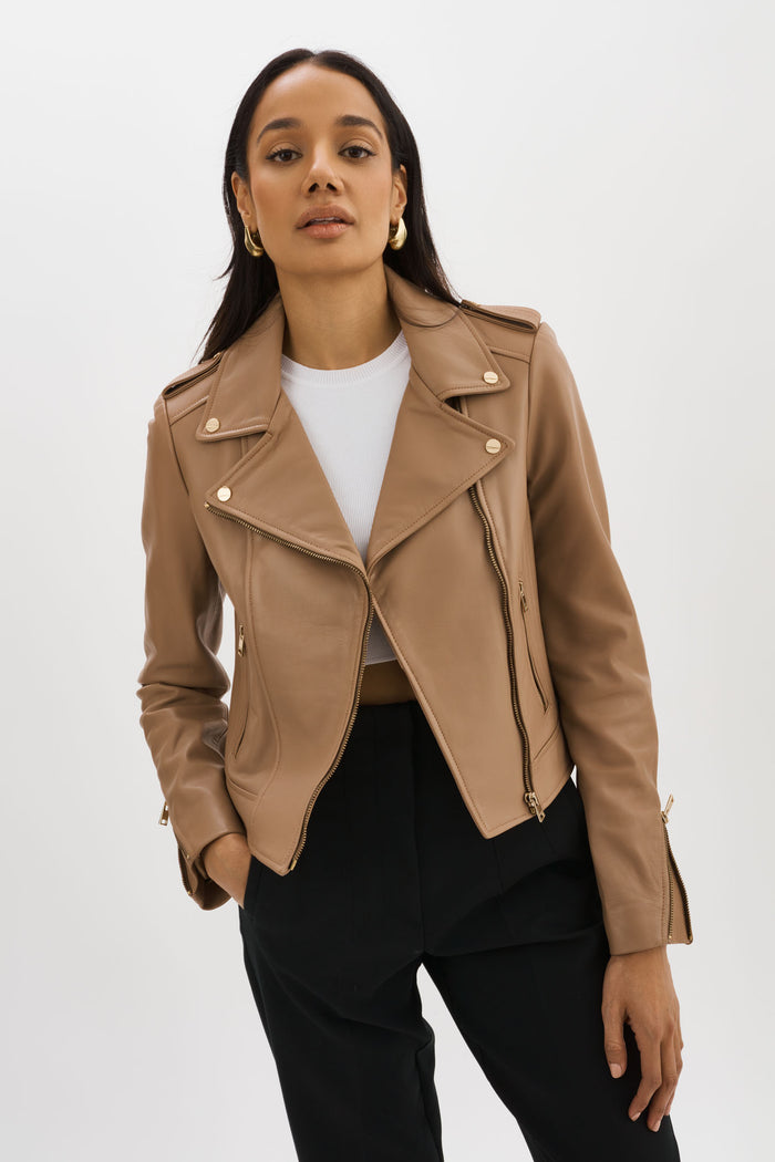 Lamarque DONNA OR | Veste moto signature en cuir