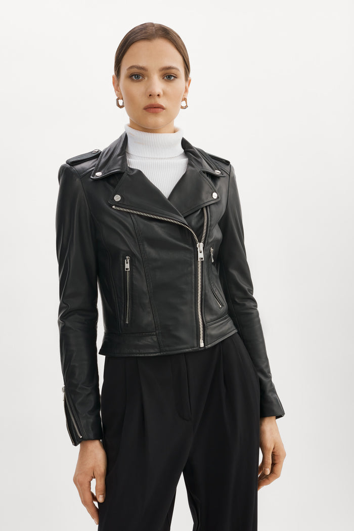 Lamarque DONNA | Veste Moto Signature En Cuir Noir