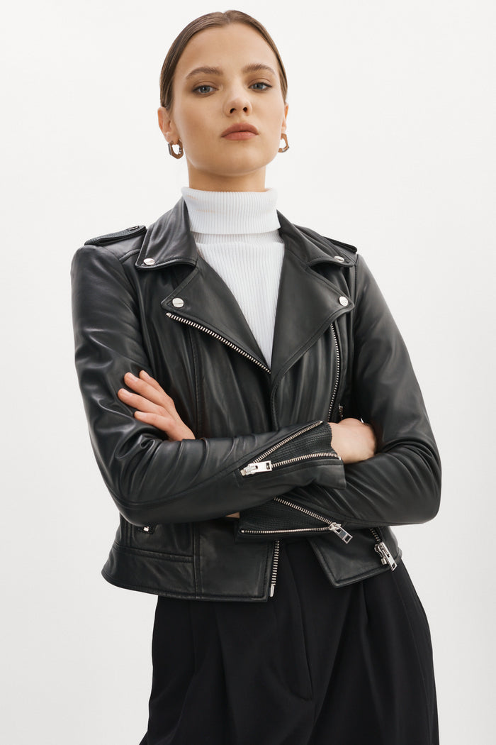 Lamarque DONNA | Veste Moto Signature En Cuir Noir