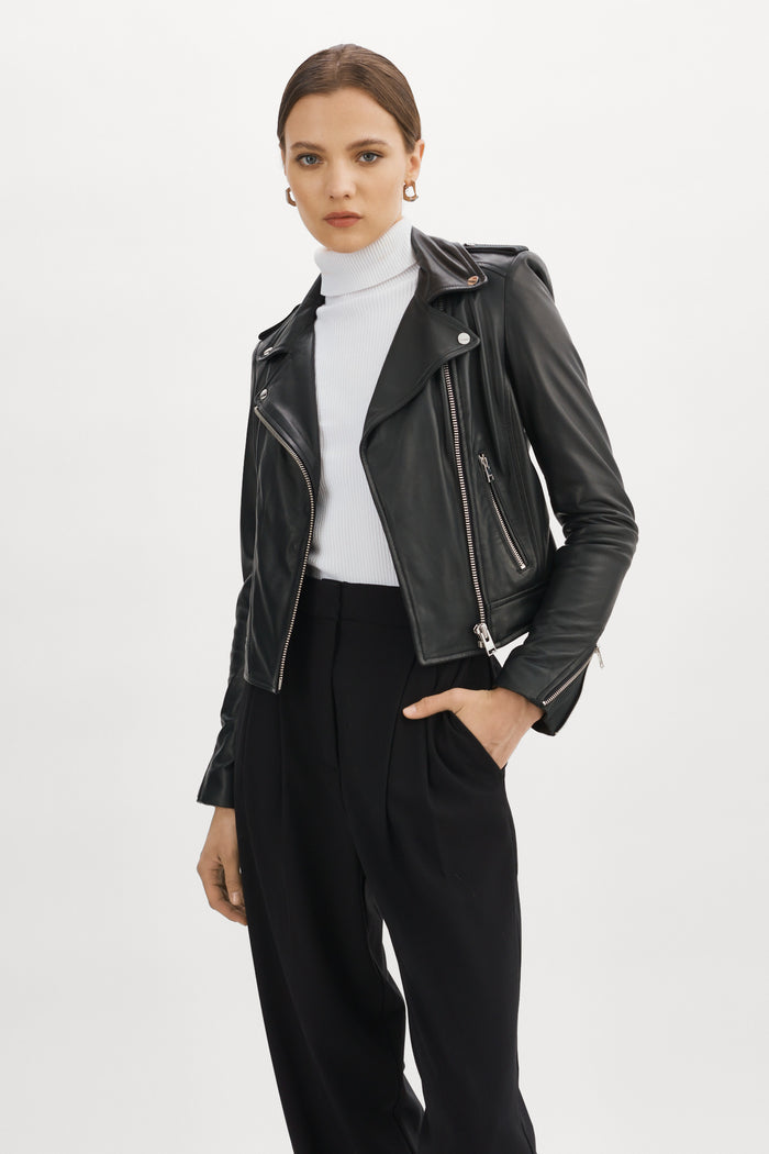 Lamarque DONNA | Veste Moto Signature En Cuir Noir