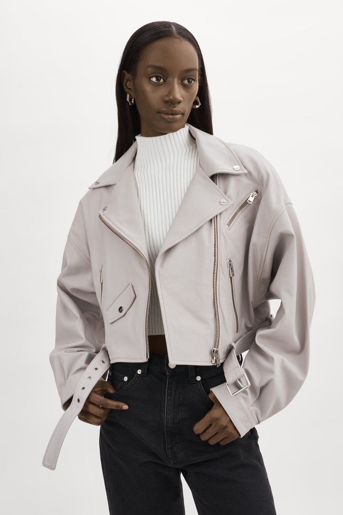 Lamarque DYLAN Veste En Cuir à épaules Matelassé