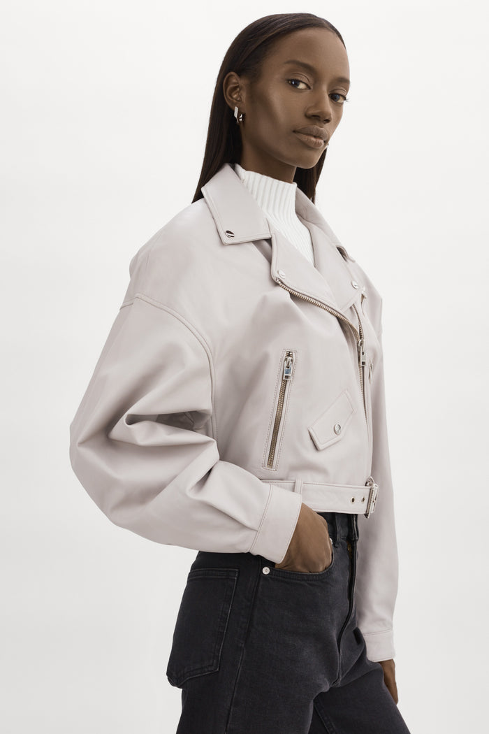 Lamarque DYLAN Veste En Cuir à épaules Matelassé