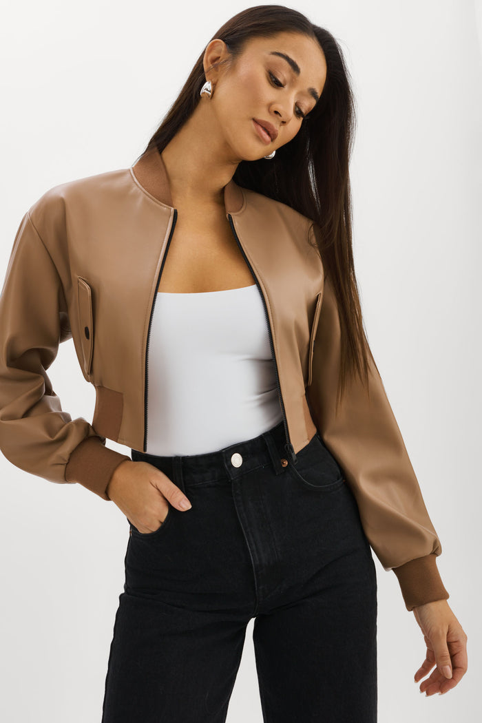 Lamarque EVELIN | Bomber court en similicuir