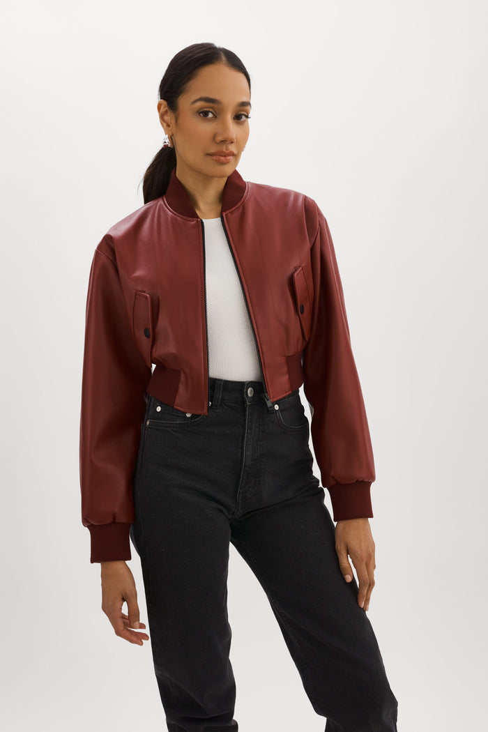 Lamarque EVELIN | Bomber court en similicuir