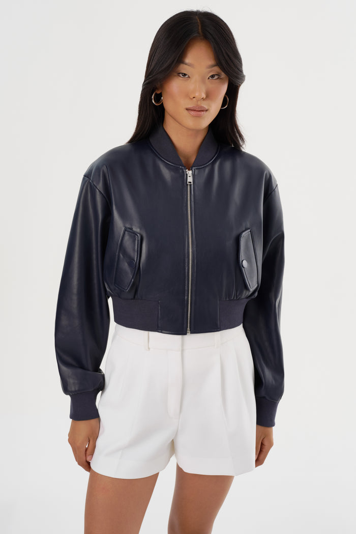 Lamarque EVELIN | Bomber court en similicuir