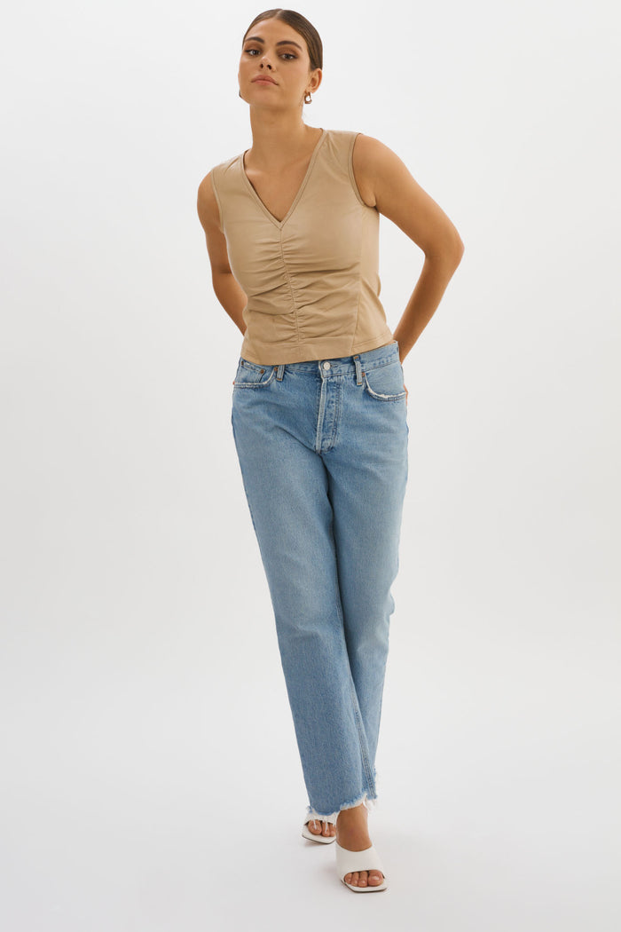 Lamarque FIRMINA | Top Froncé En Cuir