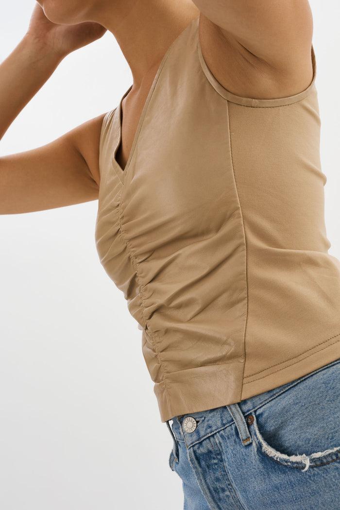 Lamarque FIRMINA | Top Froncé En Cuir
