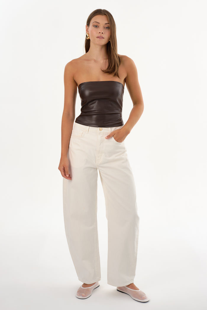 Lamarque GIADA | Haut Sans Bretelles En Similicuir