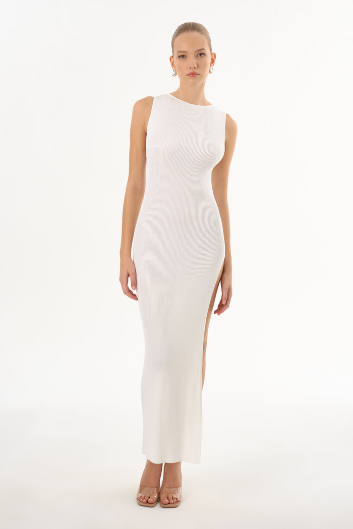 Lamarque GIOVANNA | Robe longue en maille côtelée