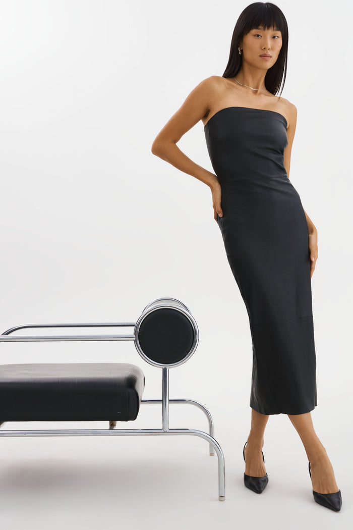 Lamarque HAILEY | Robe tube en cuir