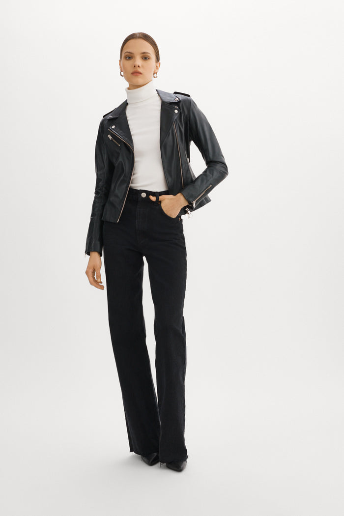 Lamarque HARPER | Veste Motard En Cuir Ajusté