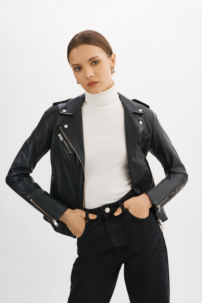 Lamarque HARPER | Veste Motard En Cuir Ajusté