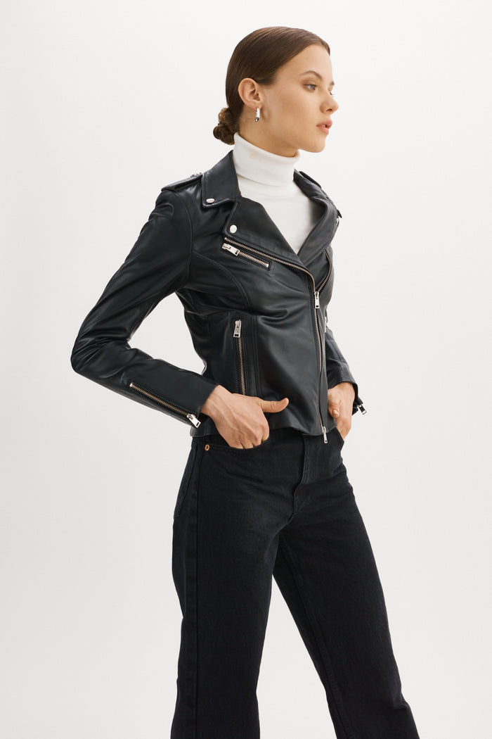 Lamarque HARPER | Veste Motard En Cuir Ajusté