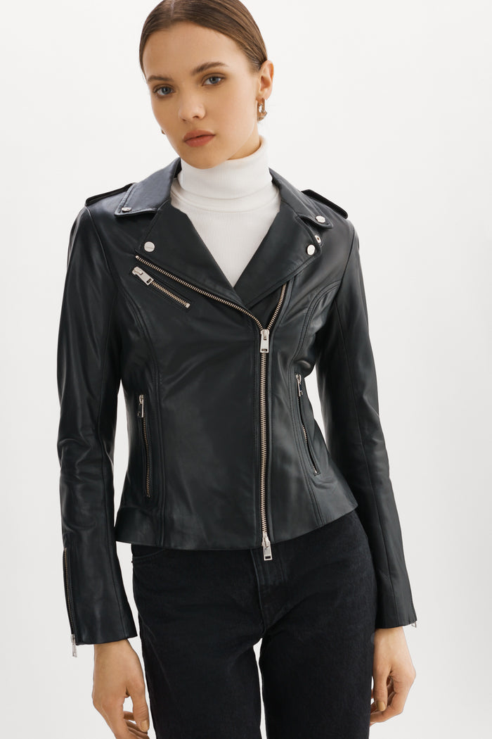 Lamarque HARPER | Veste motard en cuir ajusté