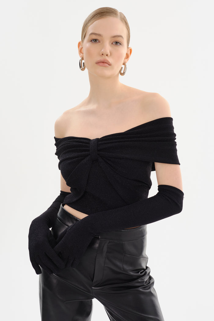 Lamarque HELENA | Gants de Soirée en Tricot Lurex