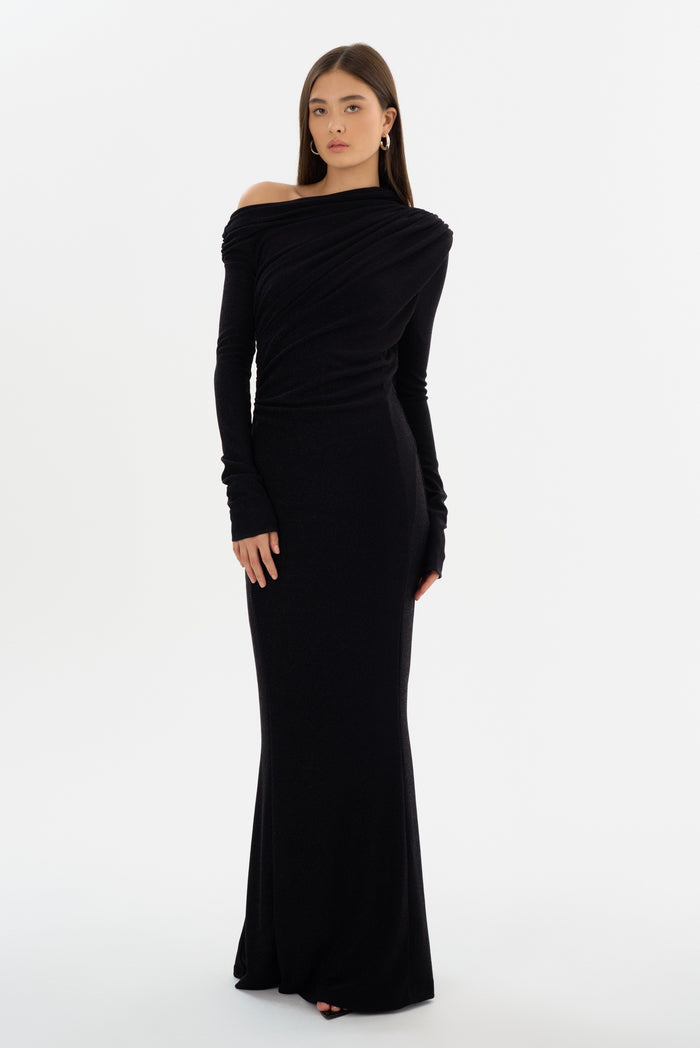 Lamarque INIALA | Robe Longue en Maille Lurex