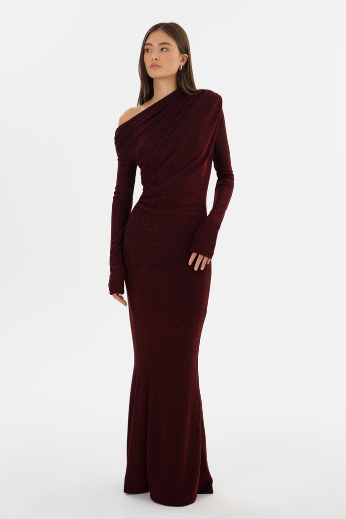 Lamarque INIALA | Robe Longue en Maille Lurex