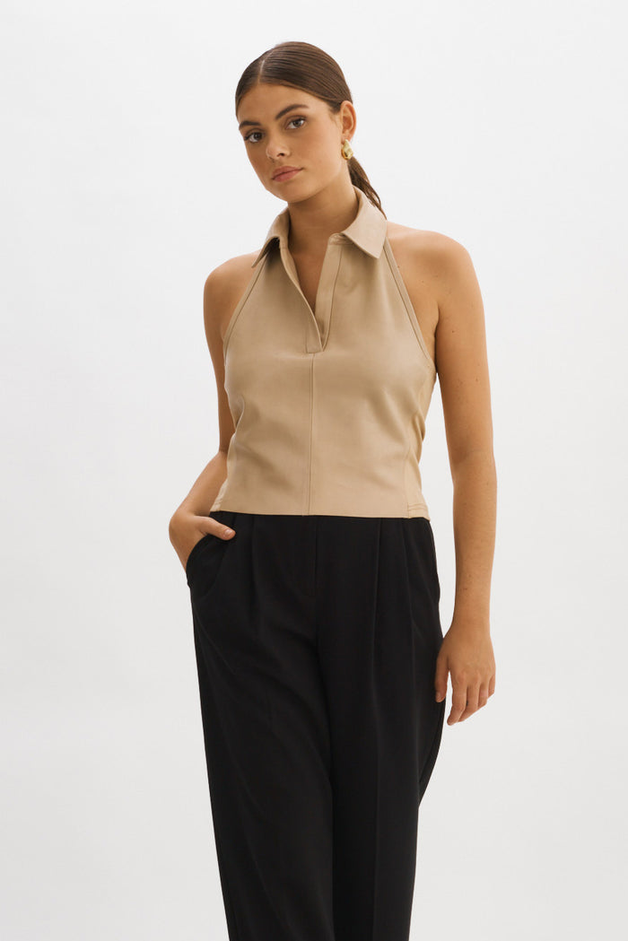 Lamarque JULANE | Haut Halterneck En Cuir