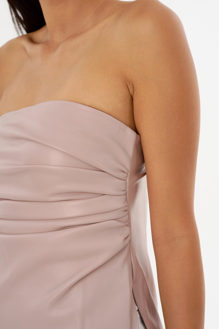 Lamarque JUNI | Haut Sans Bretelles En Similicuir