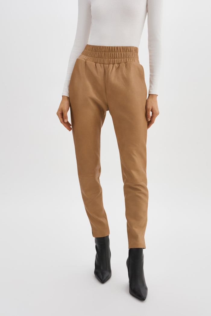 Lamarque NINETA Legging En Cuir Sésame