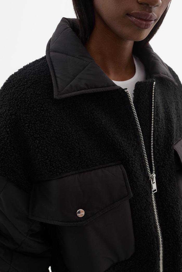 Lamarque PEYTON | Blouson Bomber En Matières Mixtes