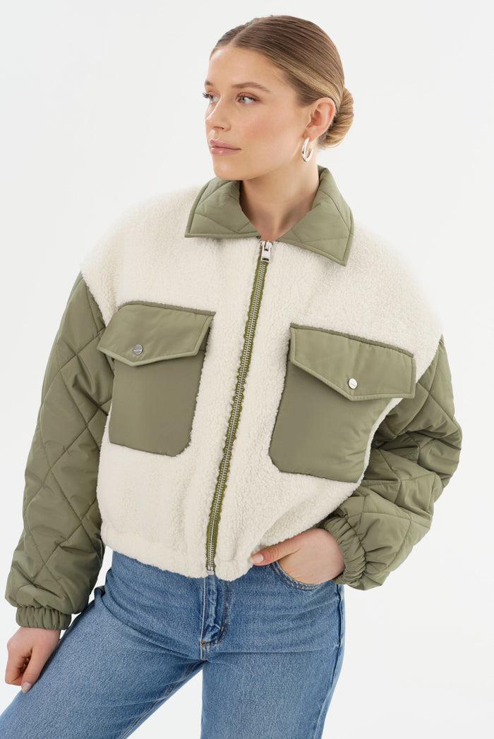 Lamarque PEYTON | Blouson Bomber En Matières Mixtes