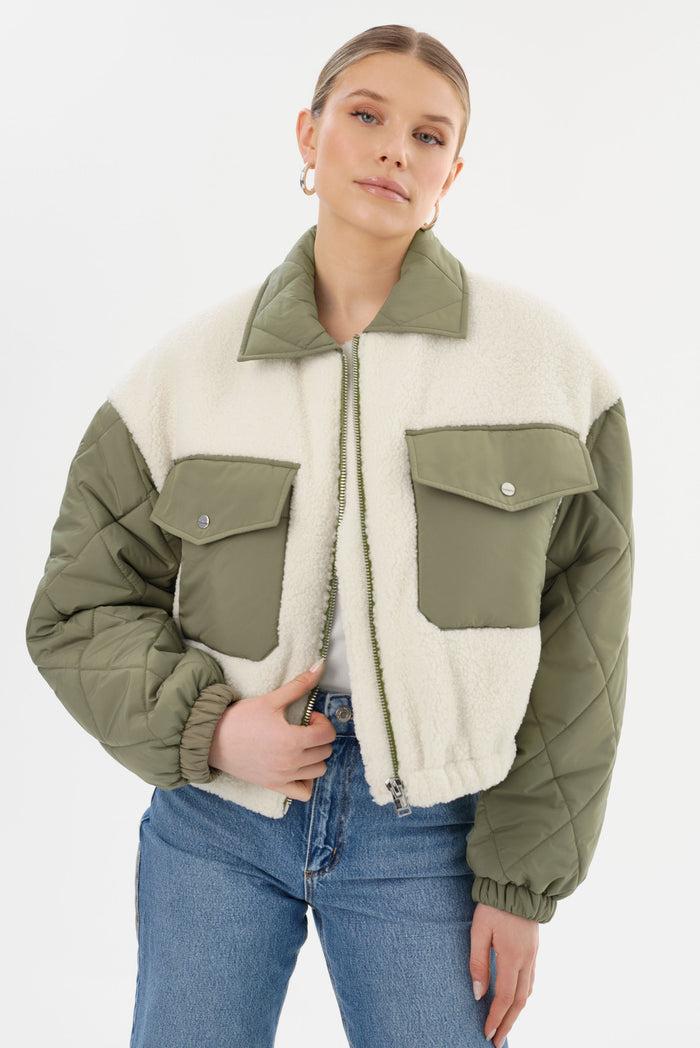 Lamarque PEYTON | Blouson bomber en matières mixtes