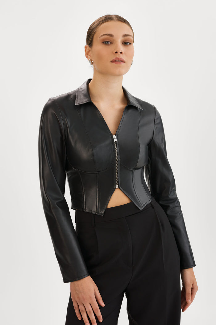 Lamarque ROMI | Veste corset en cuir