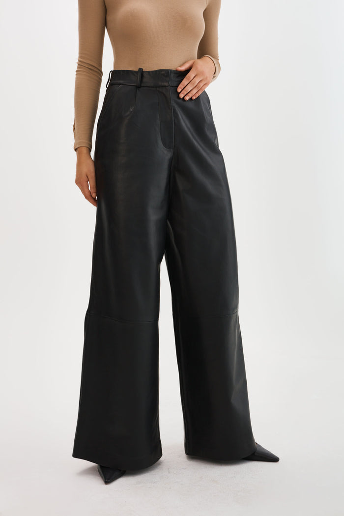 Lamarque ROSSA | Pantalon Large En Cuir
