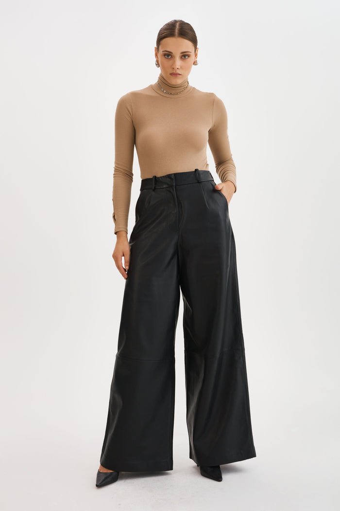 Lamarque ROSSA | Pantalon large en cuir