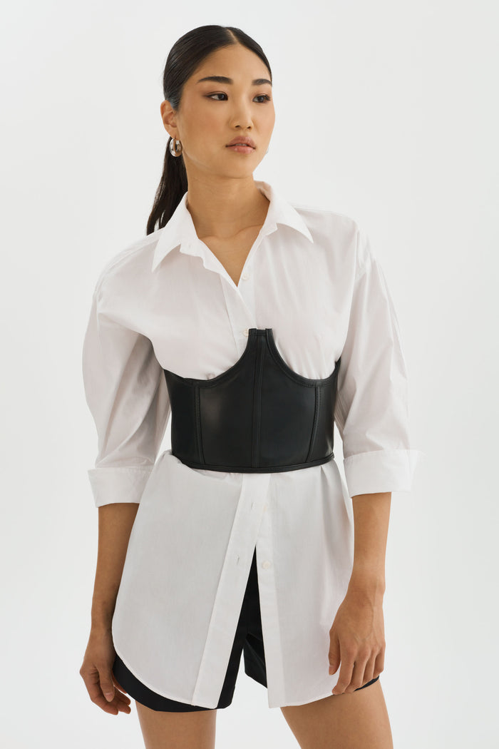 Lamarque SABY | Corset en cuir sous-poitrine