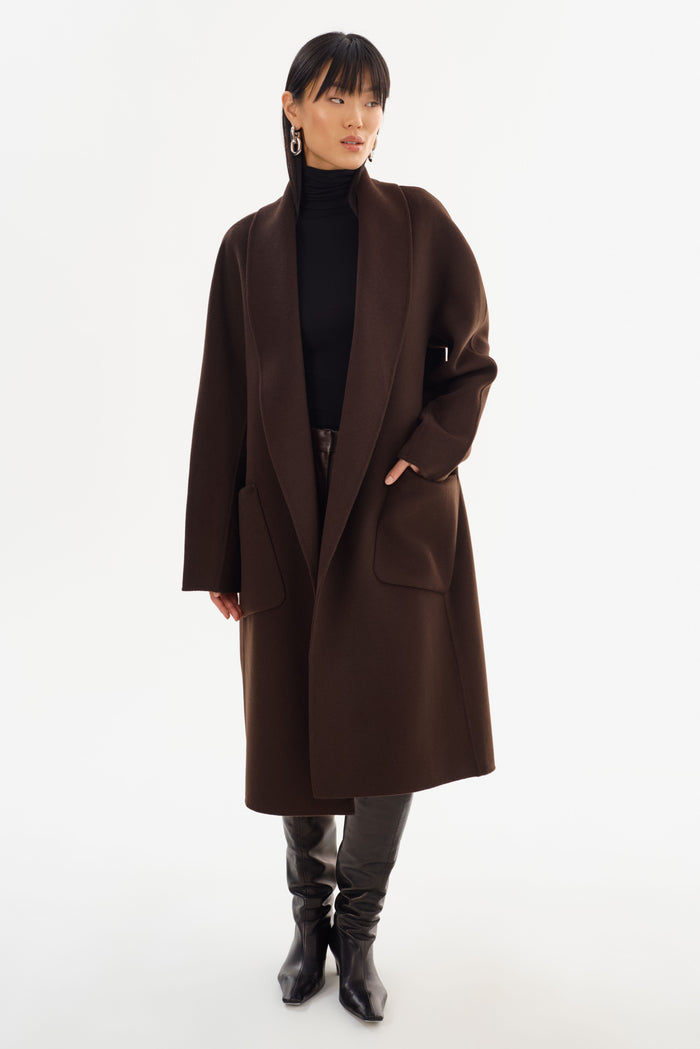 Lamarque THARA | Manteau En Laine à Col Châle